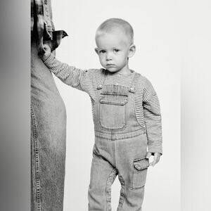 Zara Denim Overalls Jean 9-12 months NWT